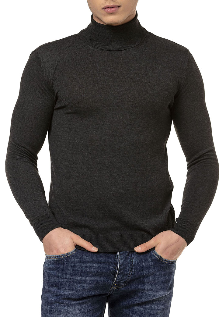 Redbridge Pullover Herren Rollkragenpullover M Dunkelgrau, M Dunkelgrau