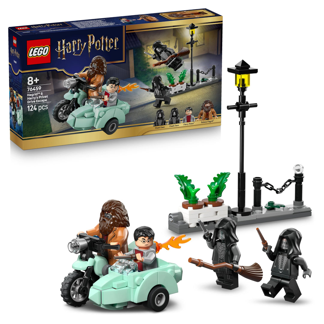 LEGO Harry Potter Hagrids und Harrys Flucht aus dem Ligusterweg - Motorrad Spielzeug mit 4 Minifigur