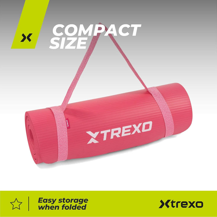 TREXO NBR Übungsmatte in Hellrosa 183 x 61 cm Material von aussergewöhnlicher Haltbarkeit und Flexib