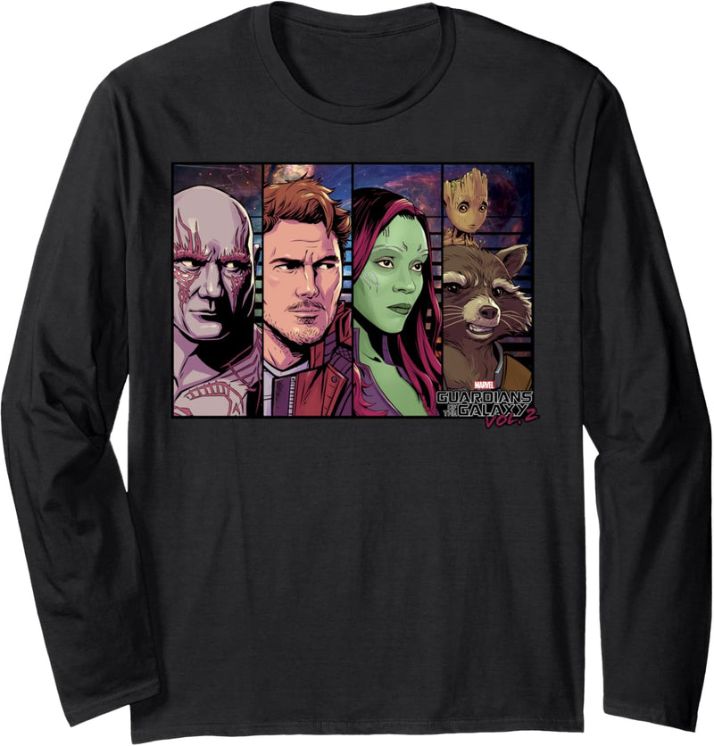 Marvel Guardians Of The Galaxy Vol. 2 Group Panels Langarmshirt