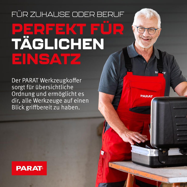 PARAT CLASSIC Plus Safe | Werkzeugkoffer leer mit Zahlenschloss für 50 Werkzeuge | inkl. BASIC Roll-