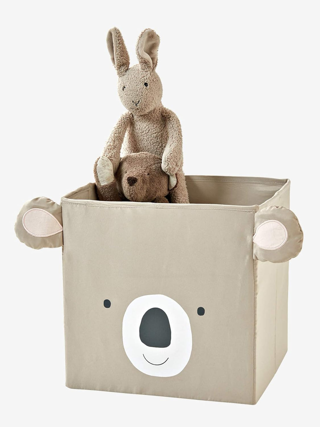 Vertbaudet 2 Stoff-Aufbewahrungsboxen, Kinderzimmer taupe+helgrau ONE SIZE