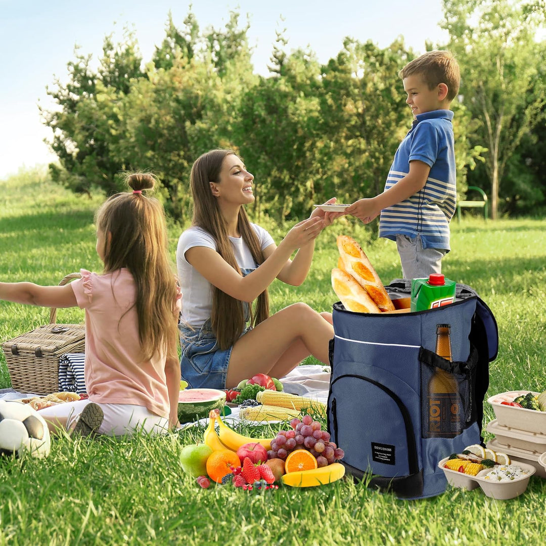 Outplea 30L Kühlrucksack Gross, Auslaufsicherer Isolierte Picknickrucksack für Männer Frauen, Thermo