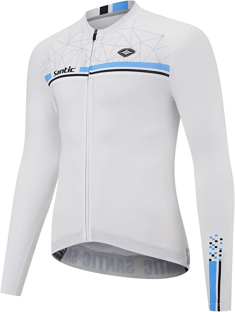 Radtrikot Herren Langarm Atmungsaktiv Universal, 3XL Wei&