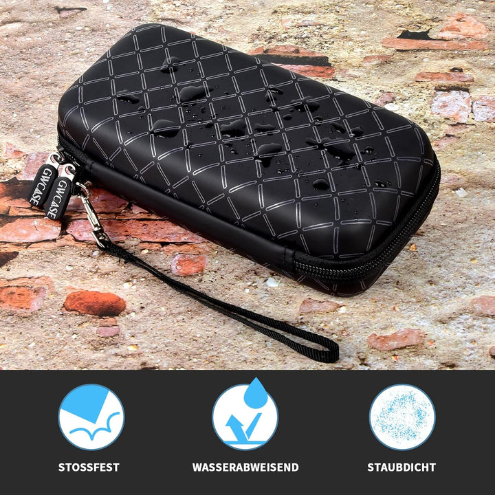 GWCASE 6 Dart Tasche Tragetasche, Schützender Dartcase für Stahl/Soft Tip Darts, Flüge, Wellen, trag