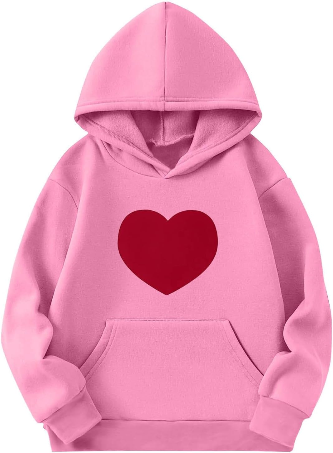 Hoodie Mädchen Pullover Valentinstags Kapuzenpullover Casual Loose Sweatshirt Weiche Bequem Klamotte