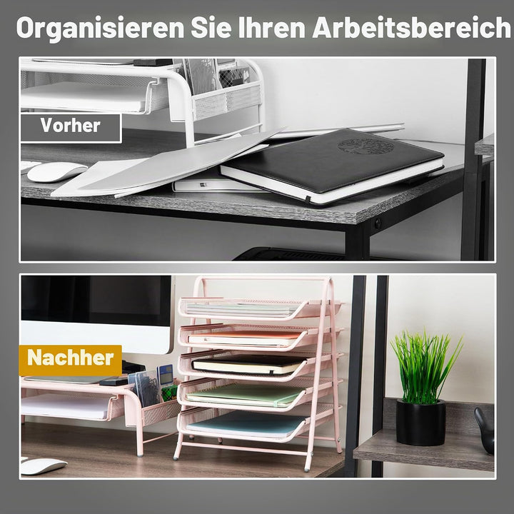 Mind Reader Netzwerk-Kollektion Papierablage mit 5 Ebenen, Aktenaufbewahrung, Schreibtisch-Organizer