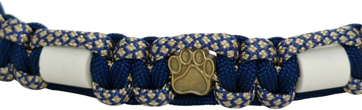 EM-Keramik-Halsband für Hunde & Katzen - Massanfertigung EM-Band Original US-Paracord (Blau, 61-70 c