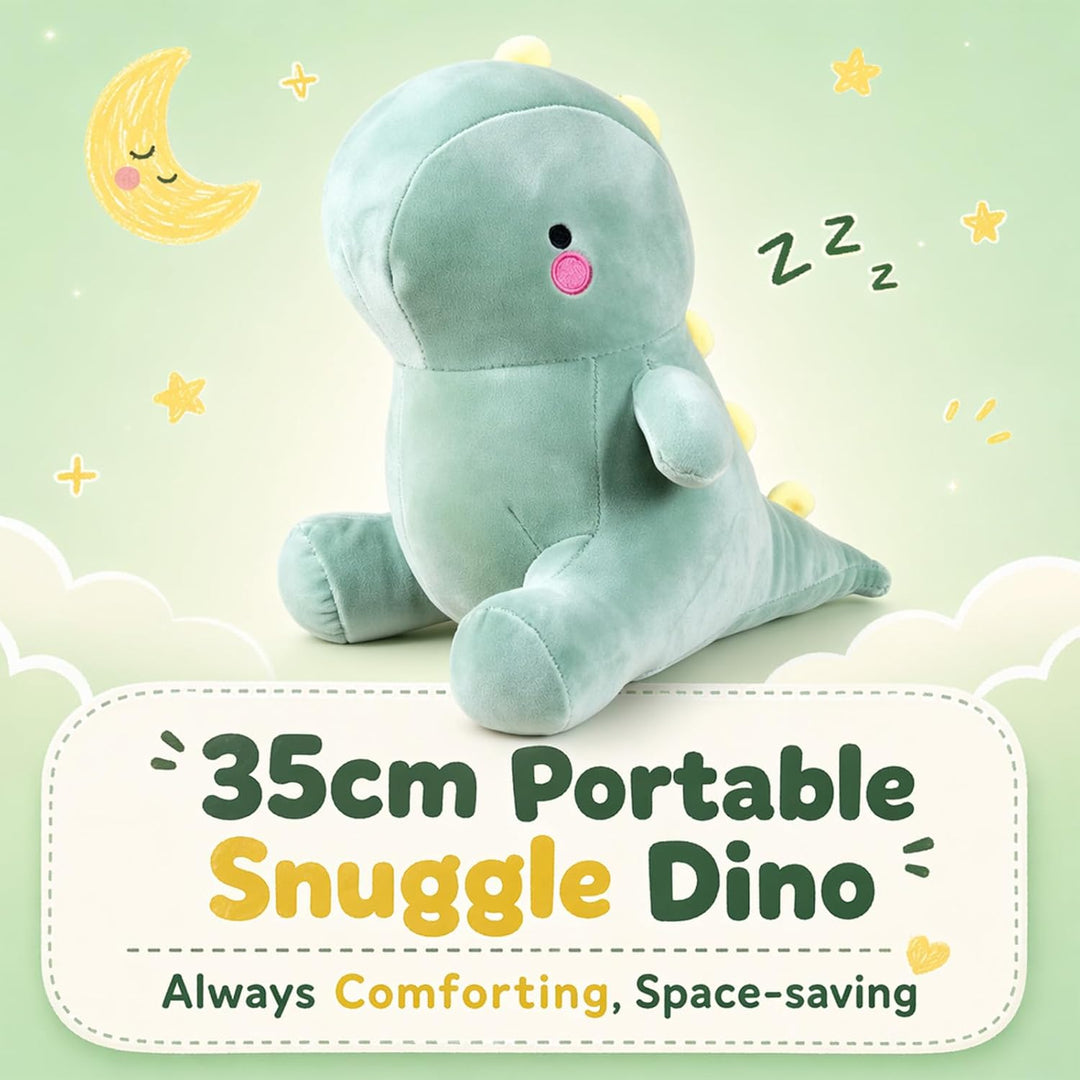 Plüschtier Dinosaurier Kuscheltier, 35CM Süsses Dino Stofftier Kissen, Kawaii Plüschsaurier Schmuset