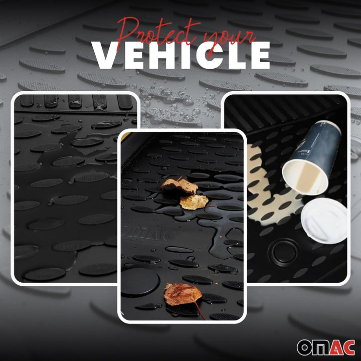 Fussmatten Gummimatten kompatibel mit Land Rover Range Rover IV 2015-2021 OMAC Gummi Schwarz