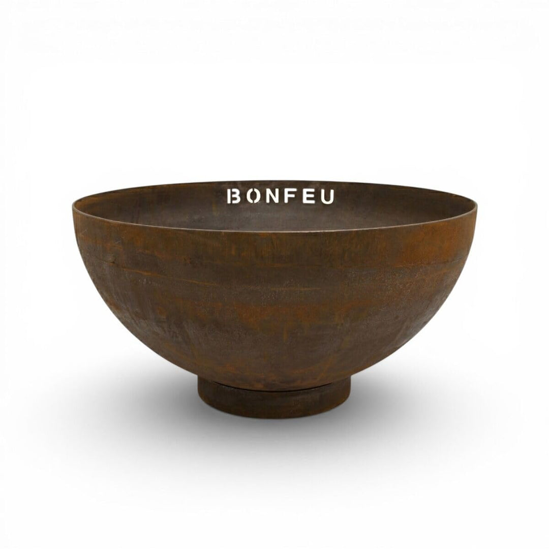 BonFeu BonBowl Pro Feuerschale Cortenstahl – Robuste Design-Feuerstelle für den Garten &amp; Terrasse –