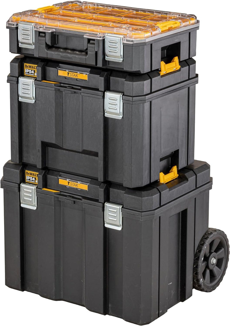 Dewalt Mobile T STAK Box DWST83347-1 (kippbarer Teleskopgriff, Schutzklasse IP54, robuste Schwerlast