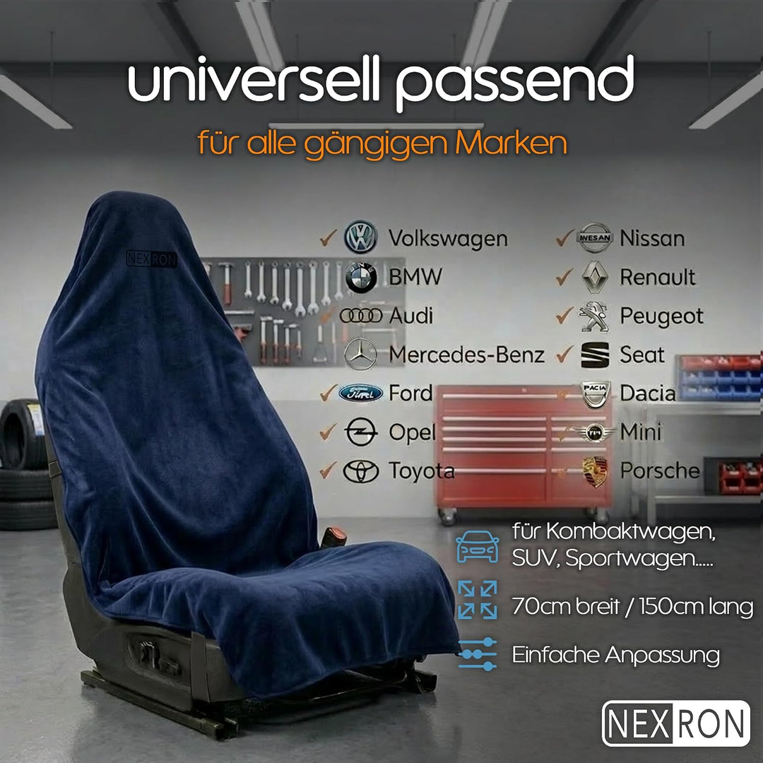 NEXRON® Autositzschoner – besonders bequemer Autositzbezug mit atmungsaktivem Premium Stoff – schütz