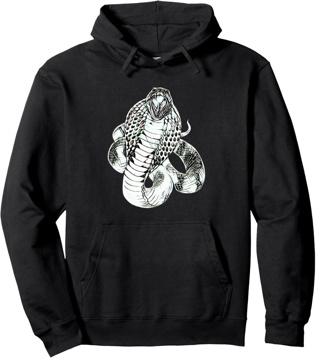 Cobra Motiv Schlange Schlangen Terrarium giftiges Reptil Pullover Hoodie