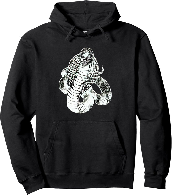 Cobra Motiv Schlange Schlangen Terrarium giftiges Reptil Pullover Hoodie