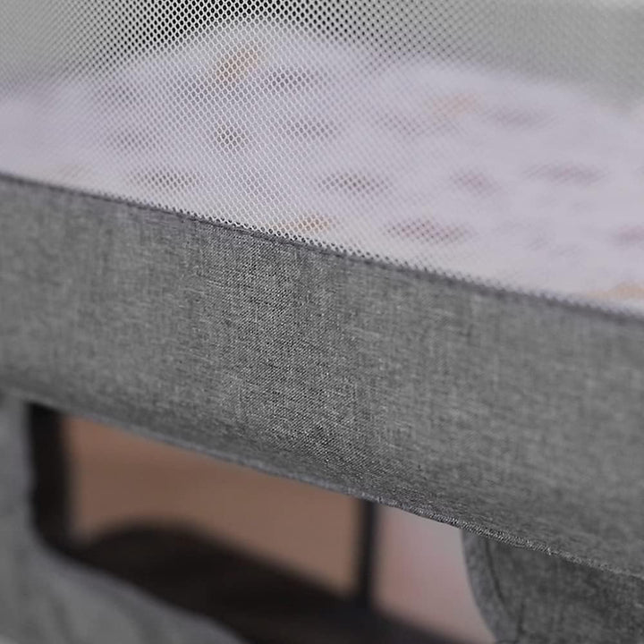 OHMG Beistellbett für Neugeborene, mit Moskitonetz, Babywiege an der Seite des Bettes, höhenverstell