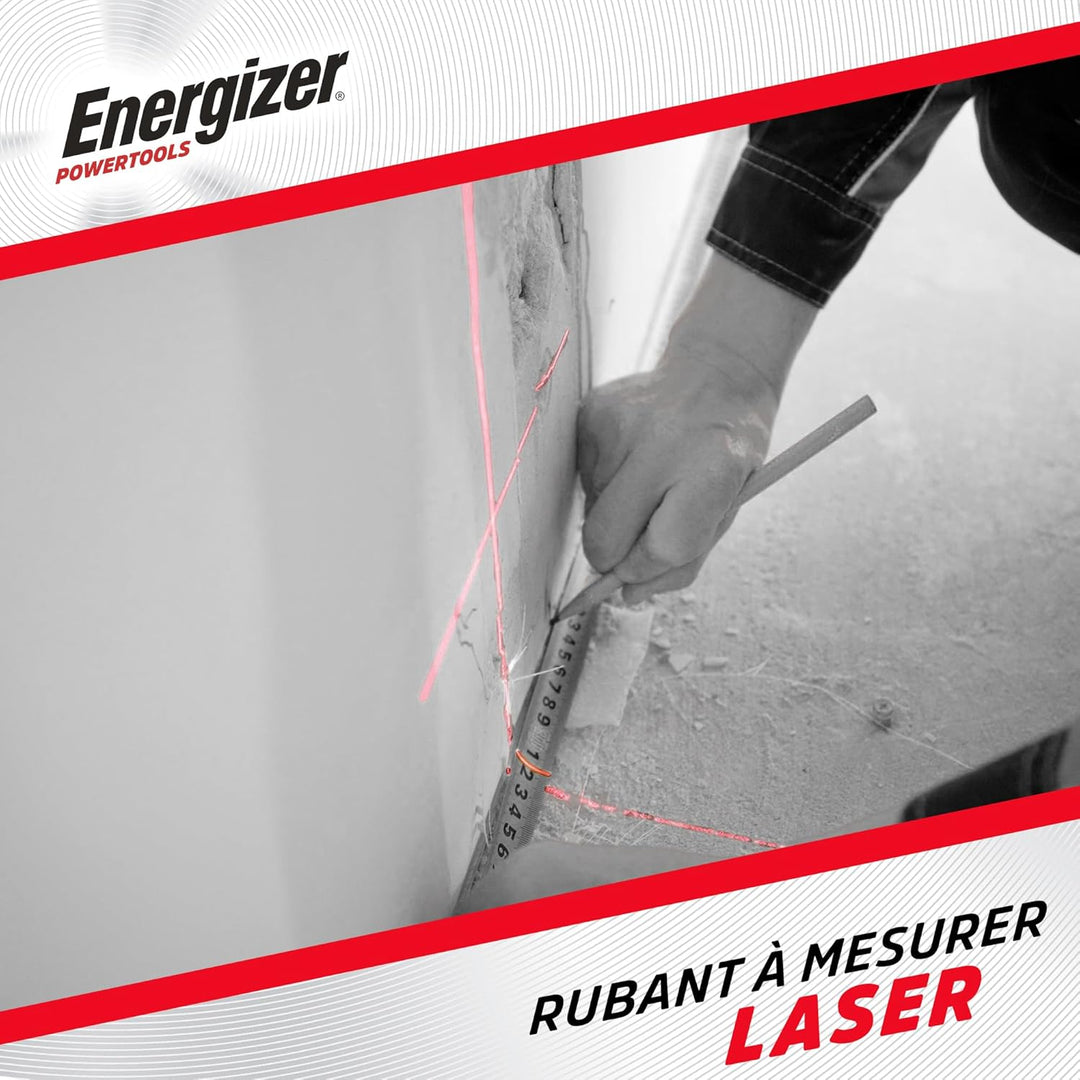Energizer – 2-in-1 Laser-Entfernungsmesser, 40m Lasermessgerät & 5m Massband, LCD-Display, USB-C wie