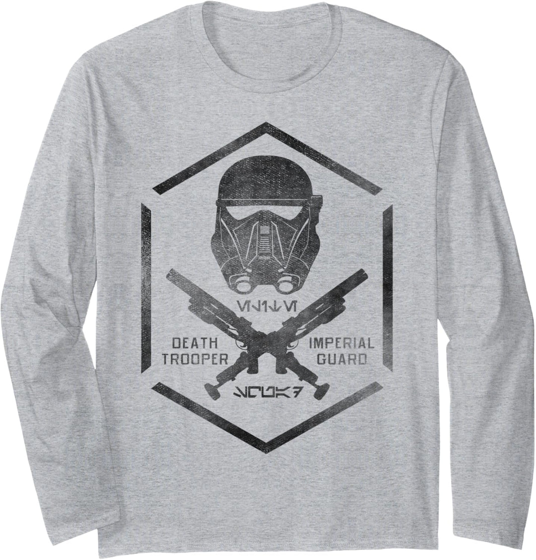 Star Wars Rogue One Death Trooper Imperial Guard Logo Langarmshirt