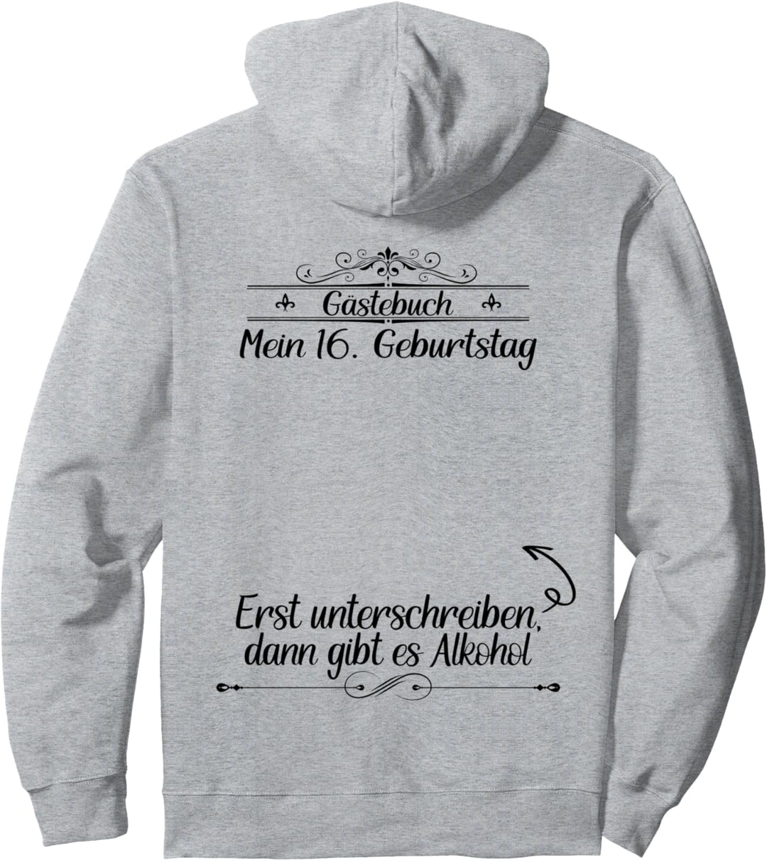 16. Geburtstag Junge Mädchen Gästebuch Teenie Geburtstag Pullover Hoodie