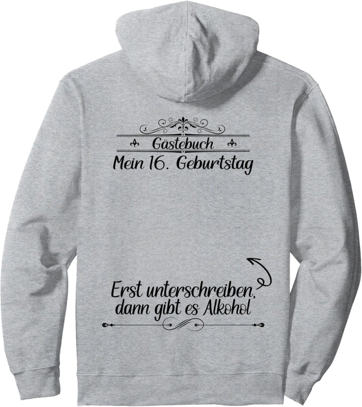 16. Geburtstag Junge Mädchen Gästebuch Teenie Geburtstag Pullover Hoodie