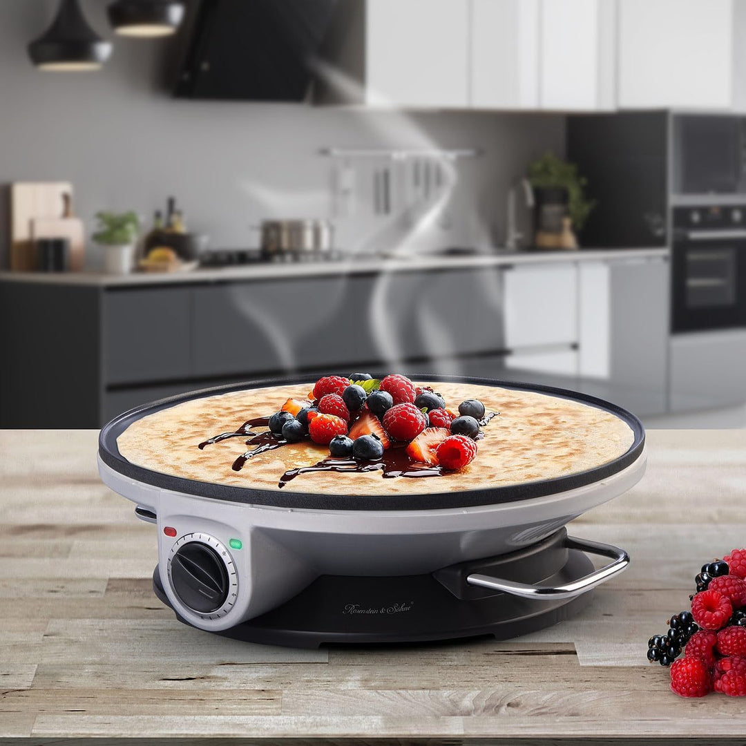 Rosenstein & Söhne Crepespfanne: XXL-Crêpes-Maker mit Antihaftbeschichtung, 1.200 Watt, Ø 32 cm (Cre