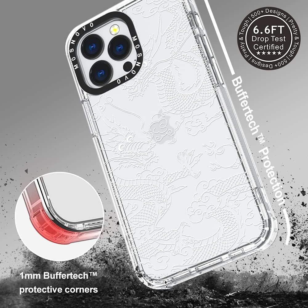 MOSNOVO für iPhone 13 Pro Hülle – Durchsichtige, schlanke, stossfeste TPU+PC-Handyhülle, [6,6 Fuss F