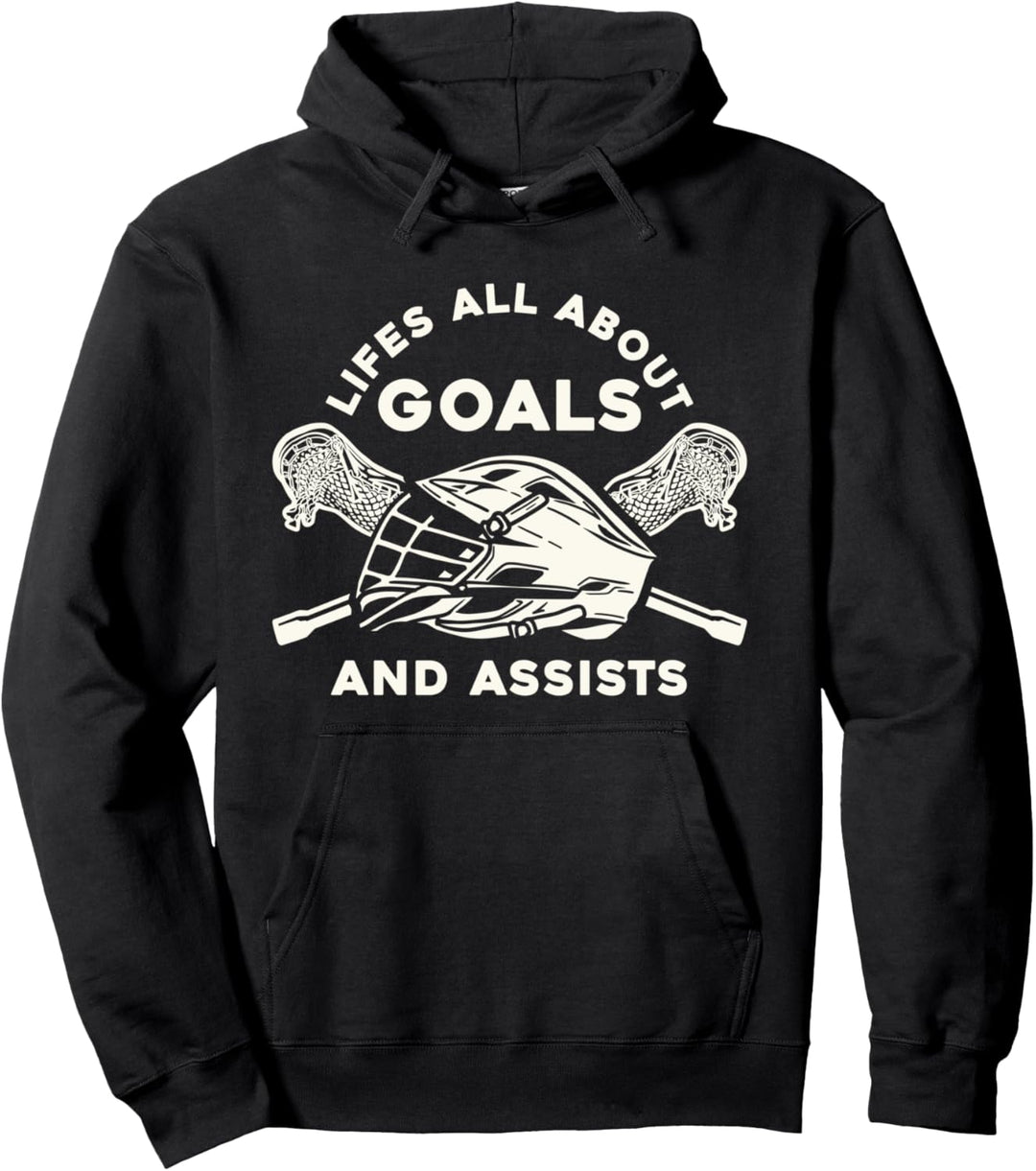 Lacrosse Spieler Ball Schläger - Lacrosse Pullover Hoodie