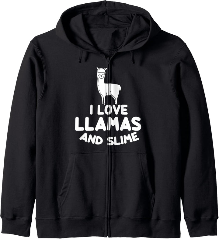 Funny Slime Glue Llama and Alpaca Girls Kapuzenjacke