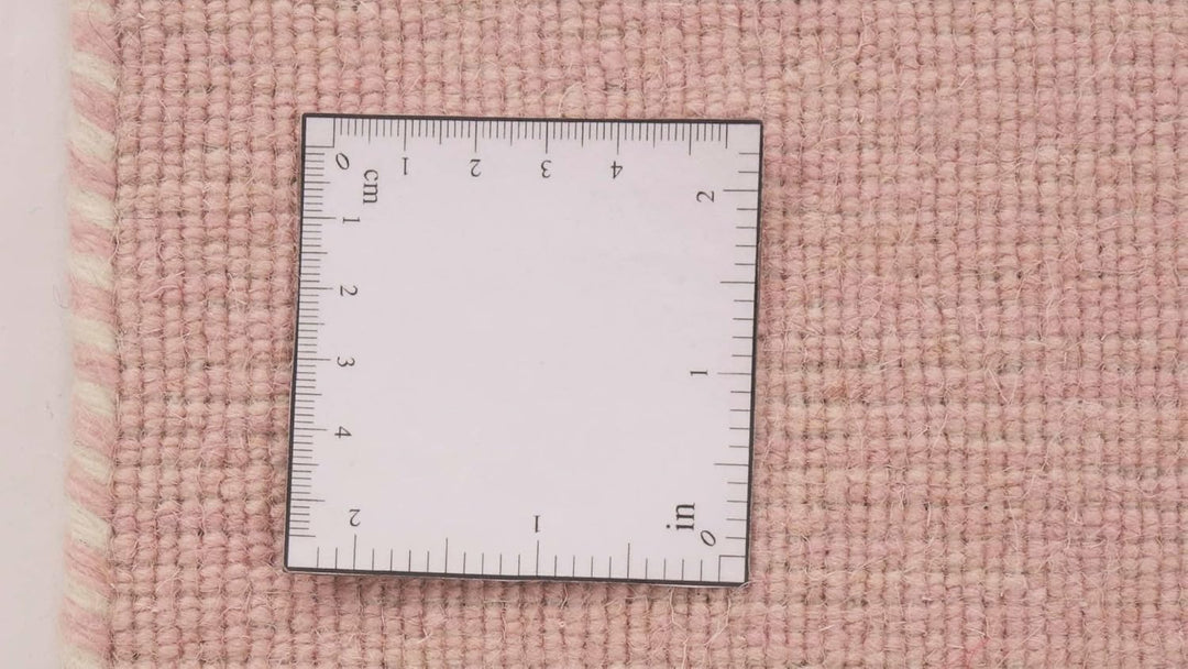RUG PRINCE Wollteppich Gabbeh Uni 40x60 Handgewebt Rosa Einfarbig Handarbeit Zimmer Rosa 40x60 cm, R