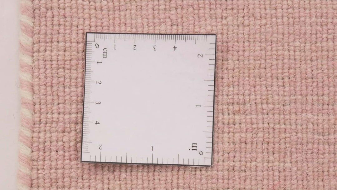 RUG PRINCE Wollteppich Gabbeh Muti 60x60 Handgewebt Quadratisch Rosa Einfarbig Handarbeit 60x60 cm R