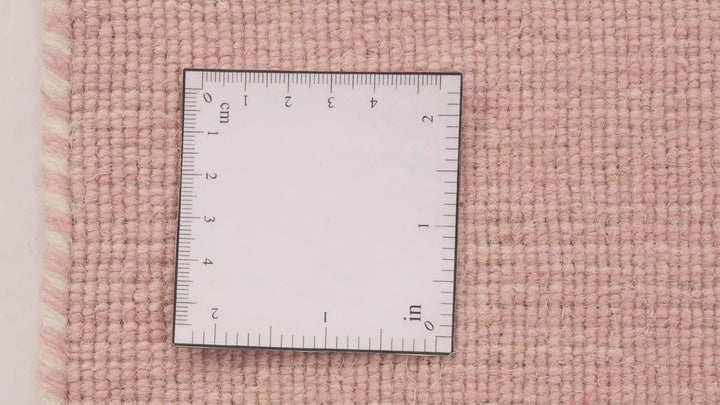 RUG PRINCE Wollteppich Gabbeh Muti 60x60 Handgewebt Quadratisch Rosa Einfarbig Handarbeit 60x60 cm R