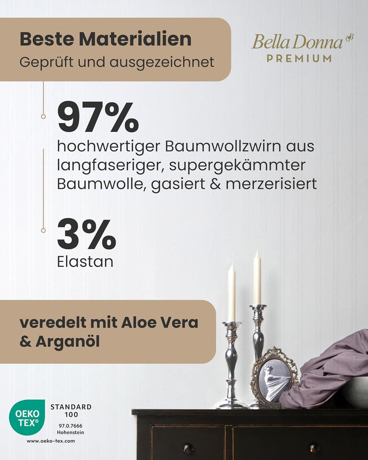 Formesse Bella Donna Premium Spannbetttuch wollweiss, 200x220-200x240 cm Wollweiss 200x220 - 200x240