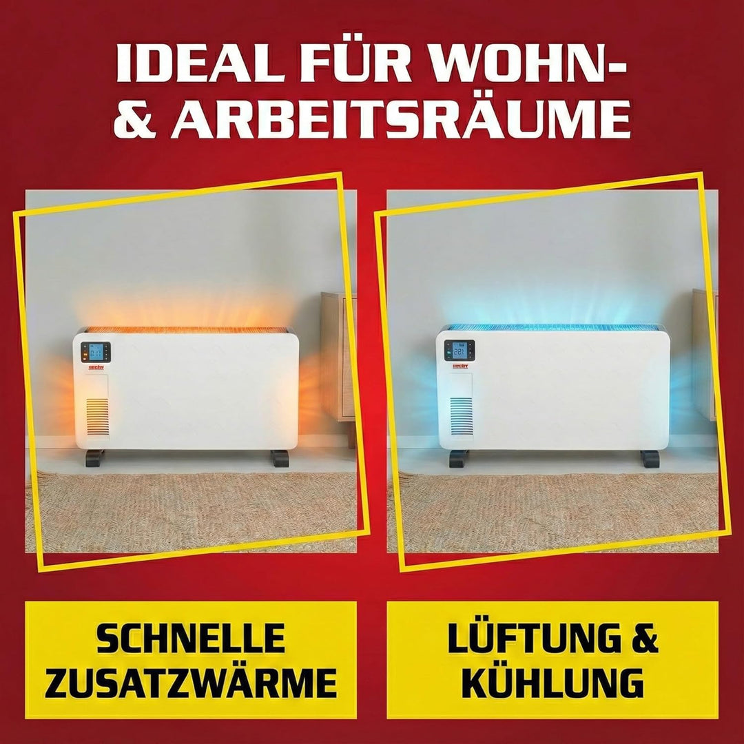 Hecht Elektroheizung (Brandneue Version) - Heizgerät für eine schnelle und wohlfühlende Wärme – Stro