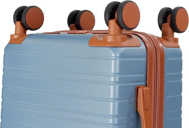 SESCO Reisekoffer Premium-Kofferset 3tlg. Koffer Trolleys Handgepäck Set, breiter Griff, TSA (blau/b
