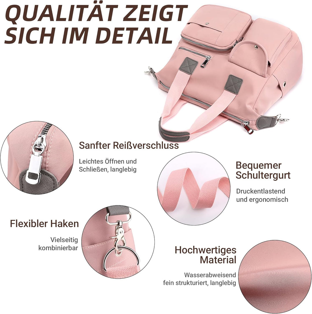 DIRRONA Elegant Damen Umhängetasche Gross Kapazität Handtasche Casual Reise Schultertasche Multi Tas
