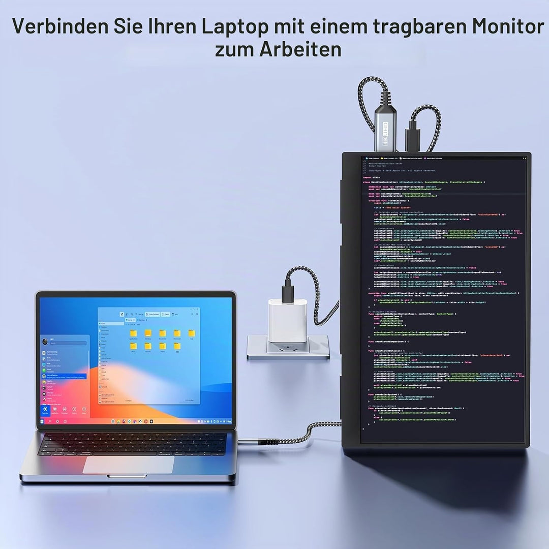 LDLrui USB-C zu Mini-HDMI-Kabel 1.5M 4K60Hz Einbahnverkehr für Heim-Office | Type C zu Mini HDMI 2.0