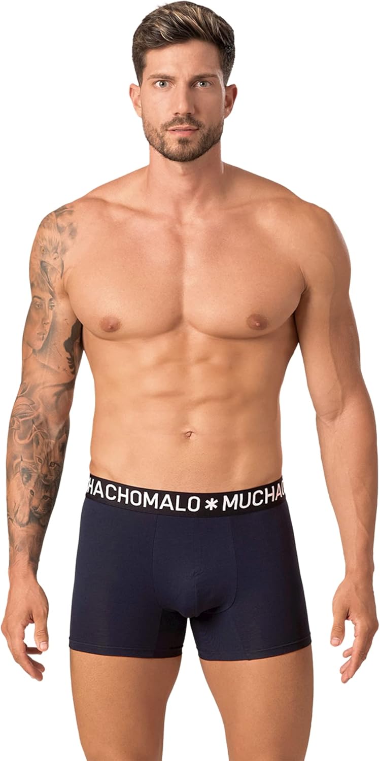Muchachomalo - 2-Pack Unterhose - Elastische Baumwolle - Weicher Bund L Schwarz, L Schwarz