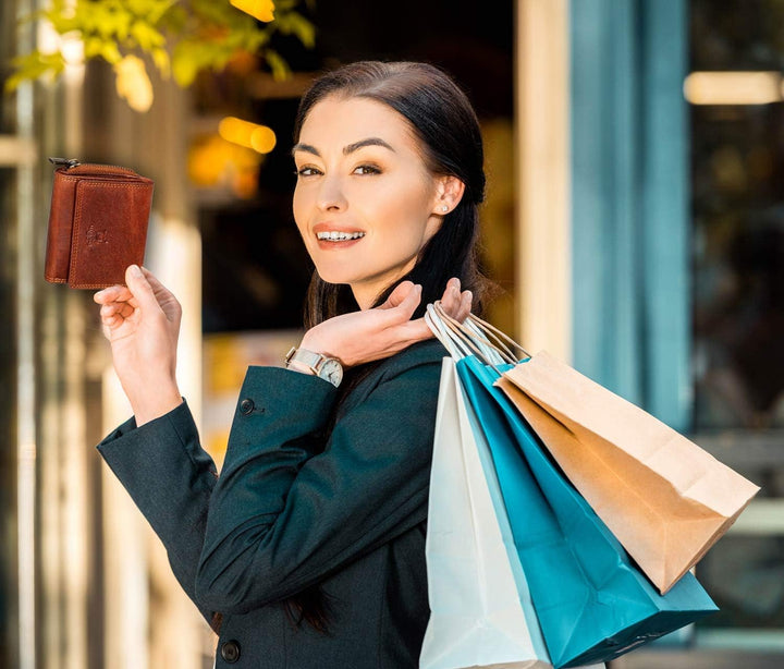 MATADOR® CHIQUITO Echt Leder Klein Geldbörse Damen Mini Geldbeutel Herren TüV geprüfter RFID & NFC S