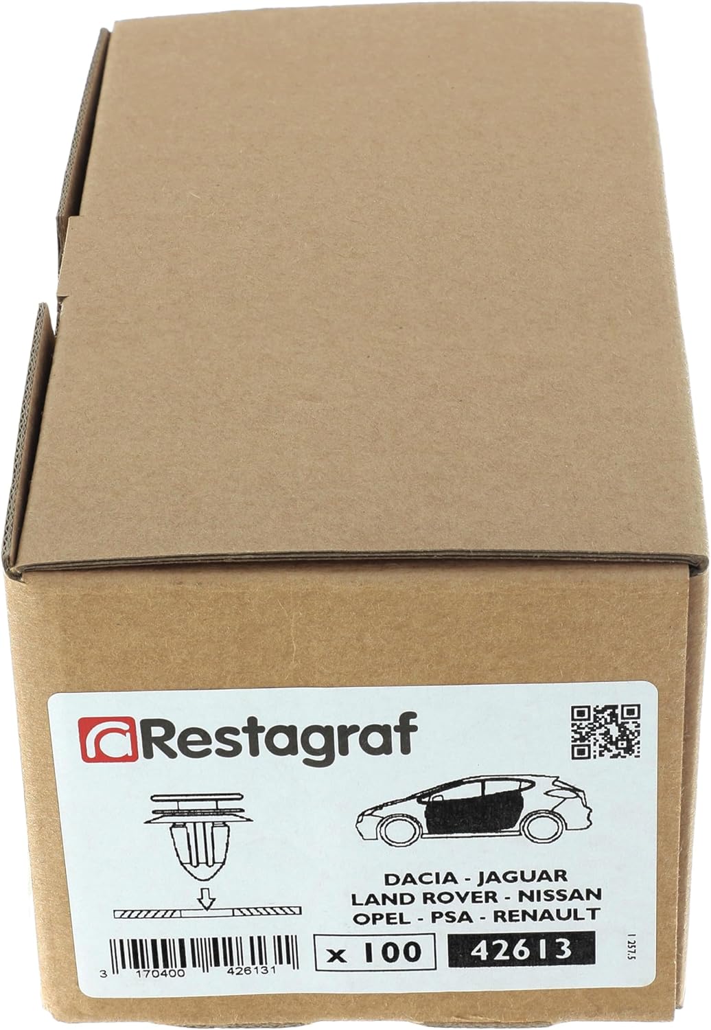Restagraf 42613 Panelklammer, Weiss/Schwarz