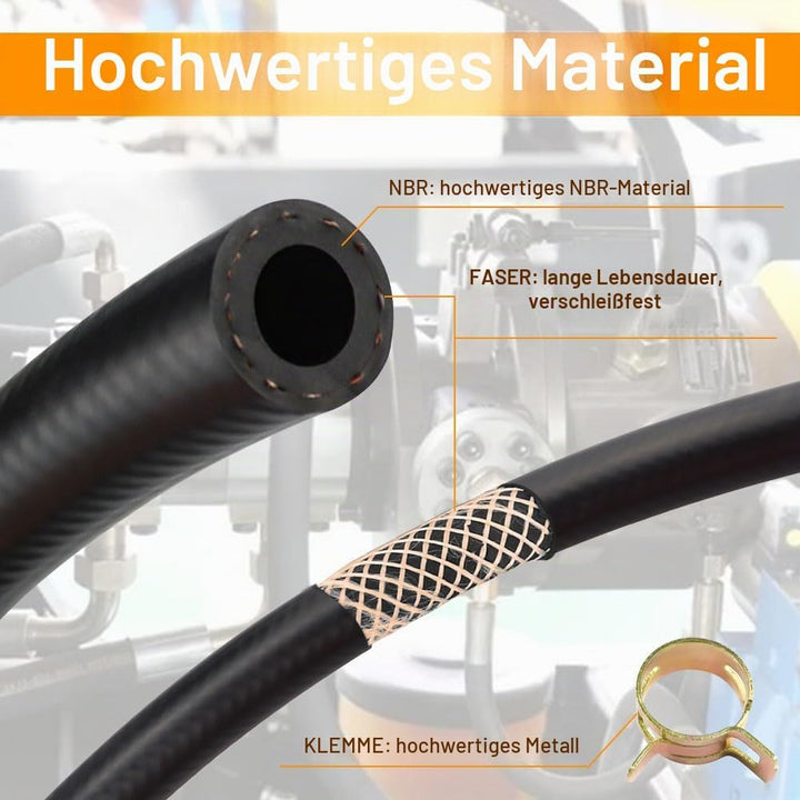 Benzinschlauch Kit 3 Meter Kraftstoffschlauch 8mm Innendurchmesser Dieselschlauch Ölschlauch Kraftst