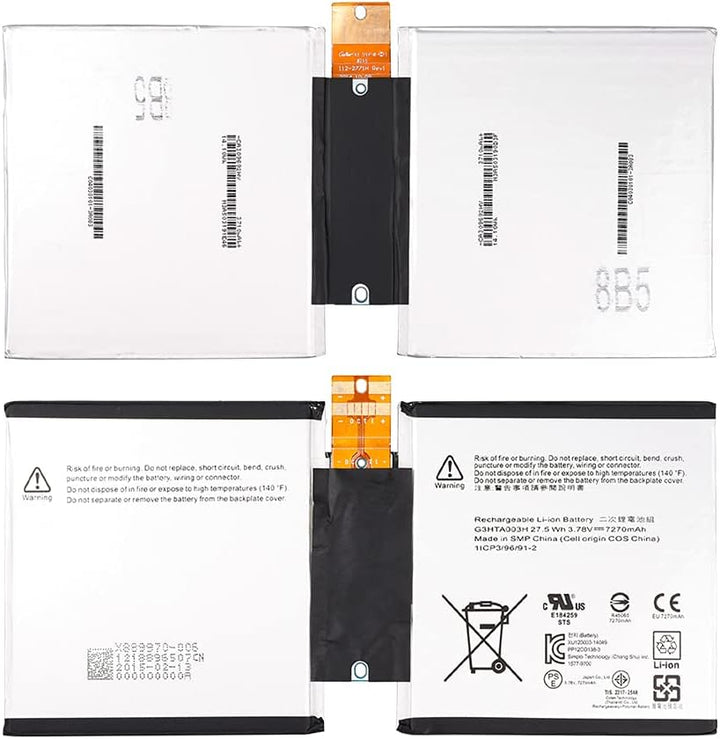 SwarKing Ersatz Akku Kompatibel mit Microsoft Surface 3 1645 G3HTA004H G3HTA007H G3HTA003H