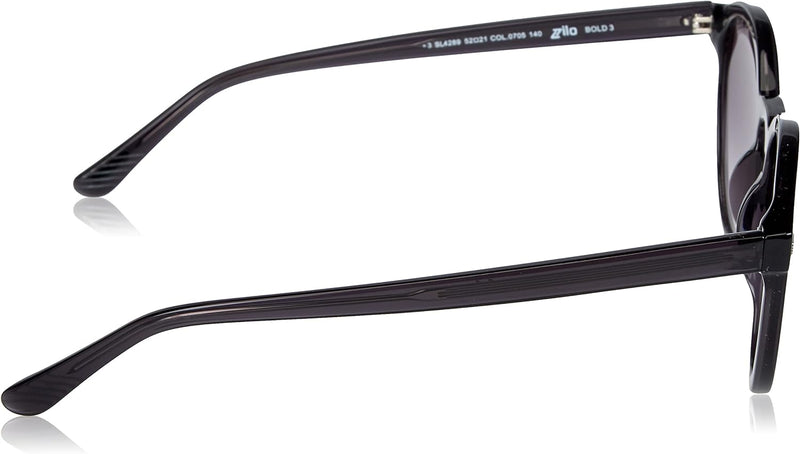 Lozza SL4289 Brille, transparent, Dunkelgrau, 52 Unisex, Erwachsene, Glänzend, transparent, Dunkelgr