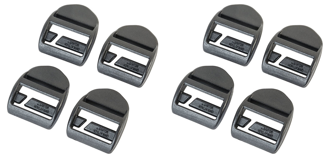 AceCamp® Klemm-Leiterschnalle [25mm – schwarz] - Gurtbefestigung Kofferverschluss - Rucksackverschlu