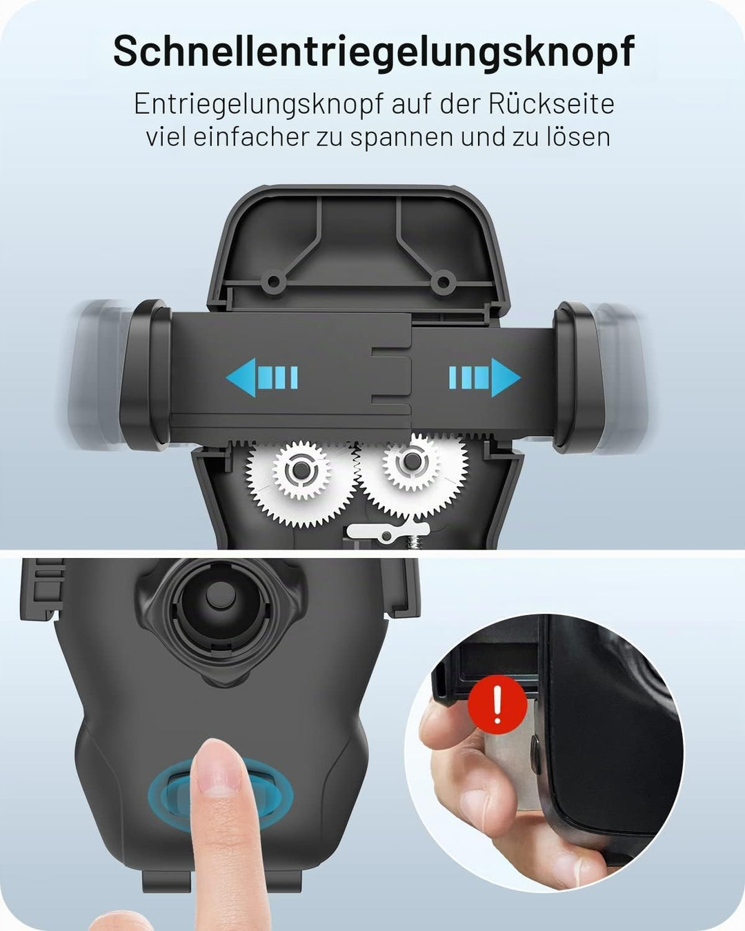 APPS2Car Handyhalterung Auto Saugnapf, Universal Kfz Handyhalterung,Smartphone Halterung Schwanenhal