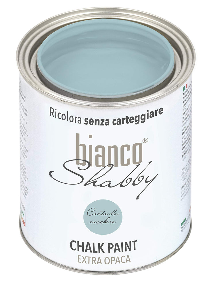 bianco Shabby® Carta da Zucchero Kreidefarbe Wasserbasis für Alle Oberflächen einfach zu verarbeiten
