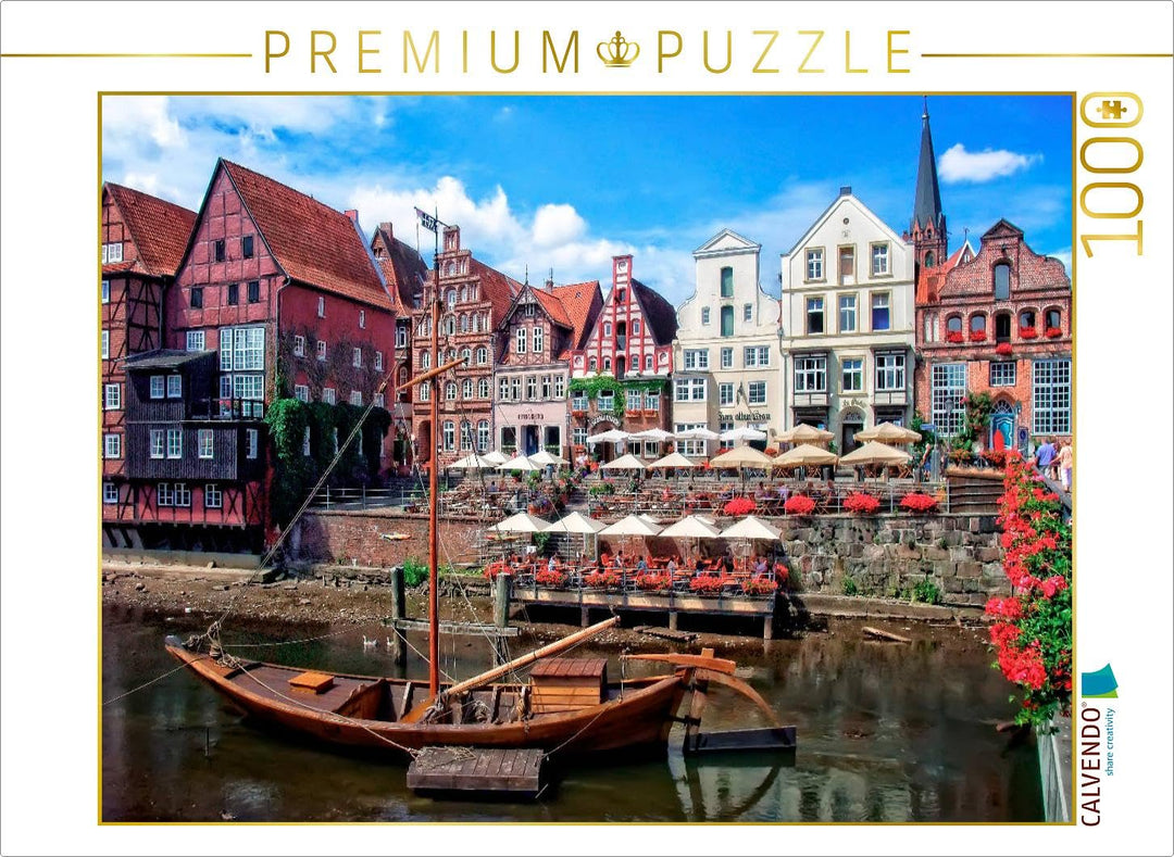 CALVENDO Puzzle Lüneburg und Lüneburger Heide 1000 Teile Lege-Grösse 64 x 48 cm Foto-Puzzle Bild von