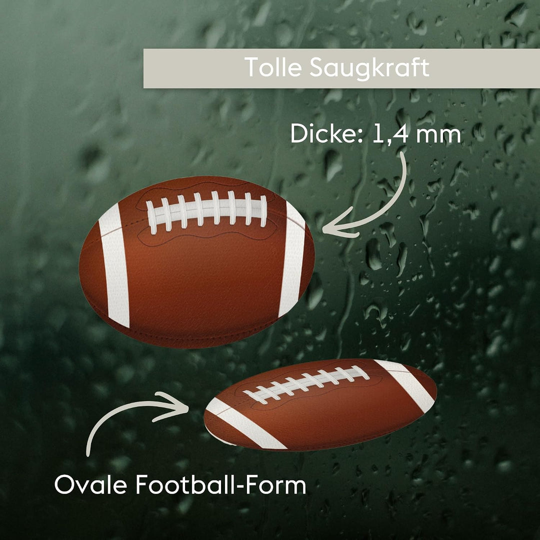 Untersetzer für Gläser mit Football I American Football Getränkeuntersetzer (50 Stück) aus Pappe (⌀1