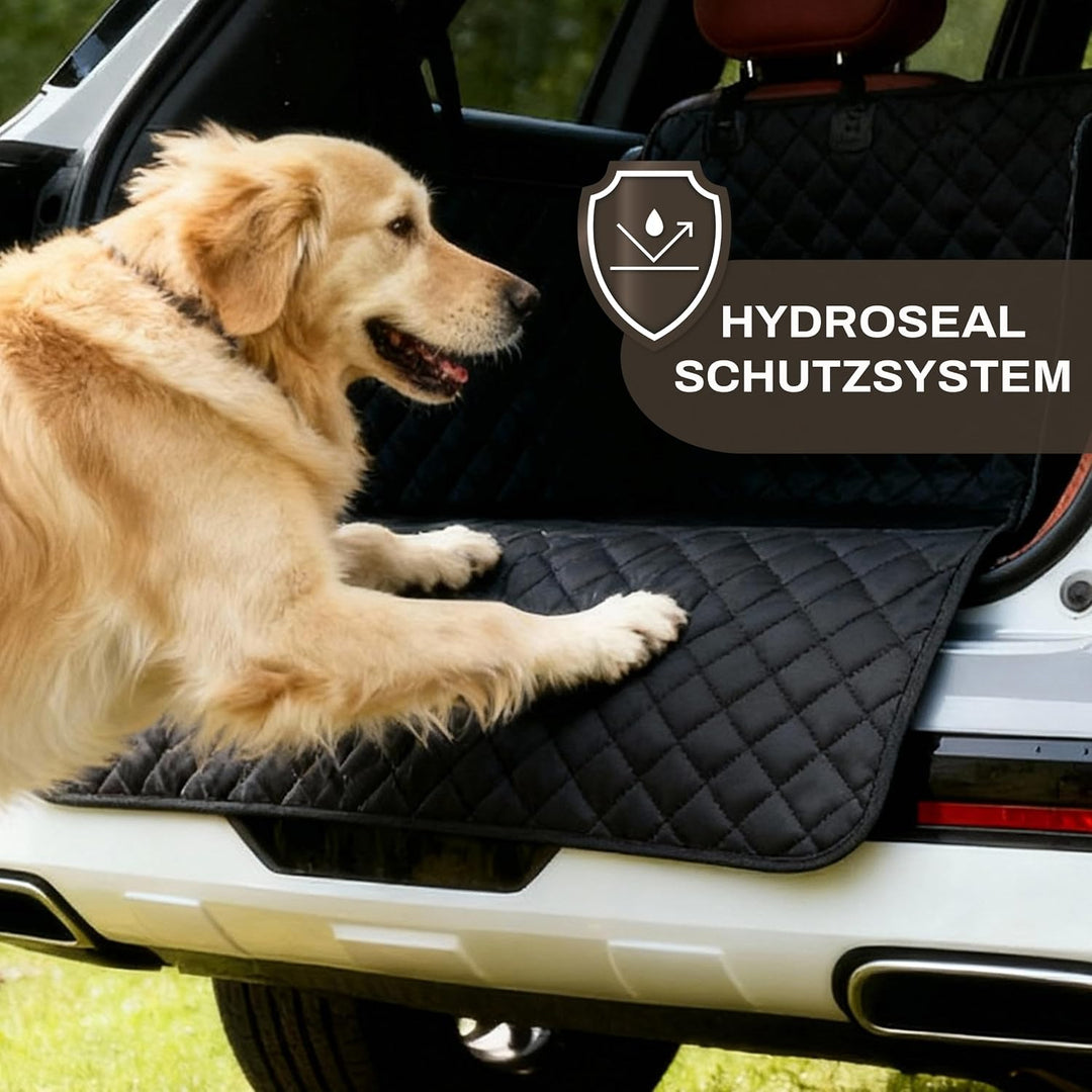 Hainberger Kofferraumschutz Hund gesteppt mit Seiten- und Ladekantenschutz Hundedecke Auto Kofferrau