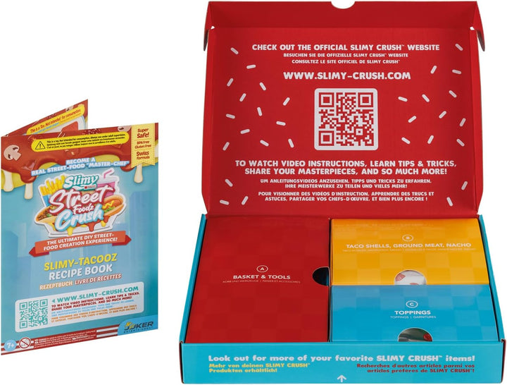 Slimy Street Foodz Crush - Tacooz, Slime und Knete Kreativ-Set, Backspiel zum selber Mischen, Formen