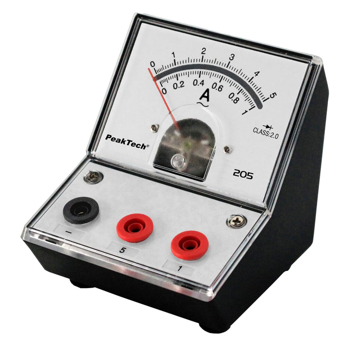 PeakTech P 205-09 Strommessgerät/Amperemeter Analog/Messgerät mit Spiegelskala 0 … 1A/ 5A AC